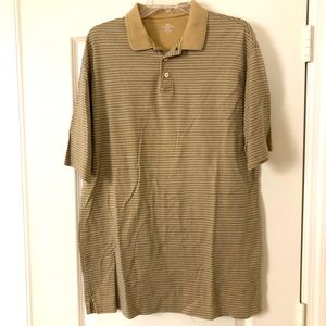Dockers Mens Brown Short Sleeve Golf Polo Size Large